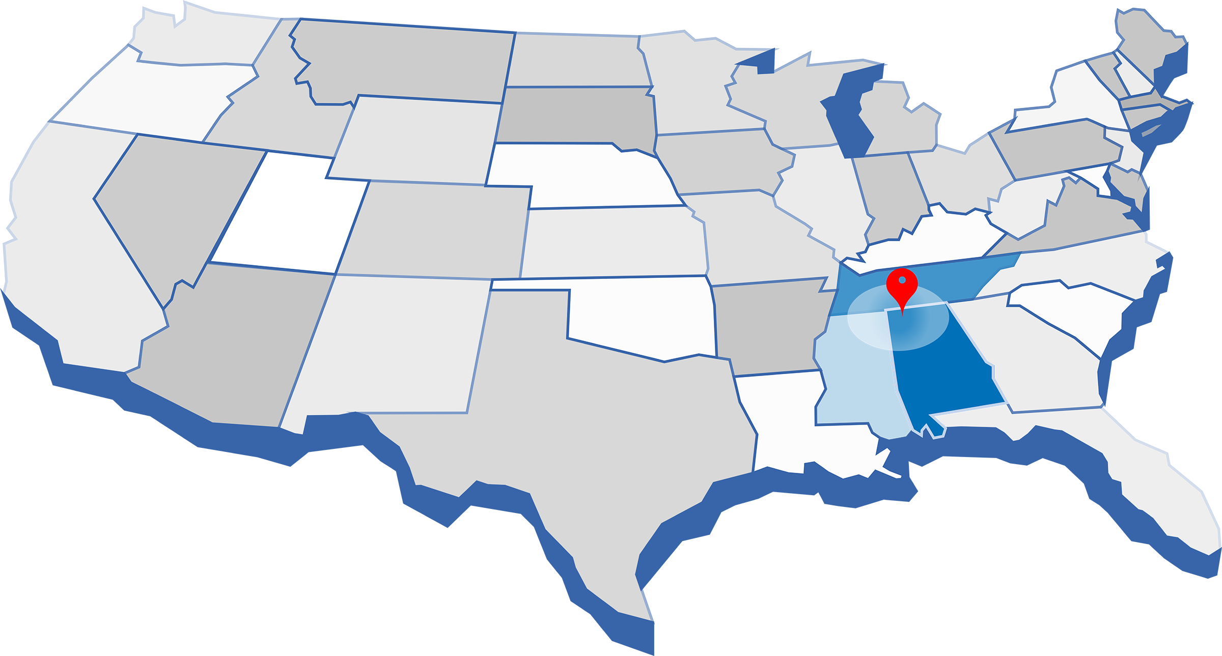 LocationsMap Service Area Map image for Tri-State Metals.